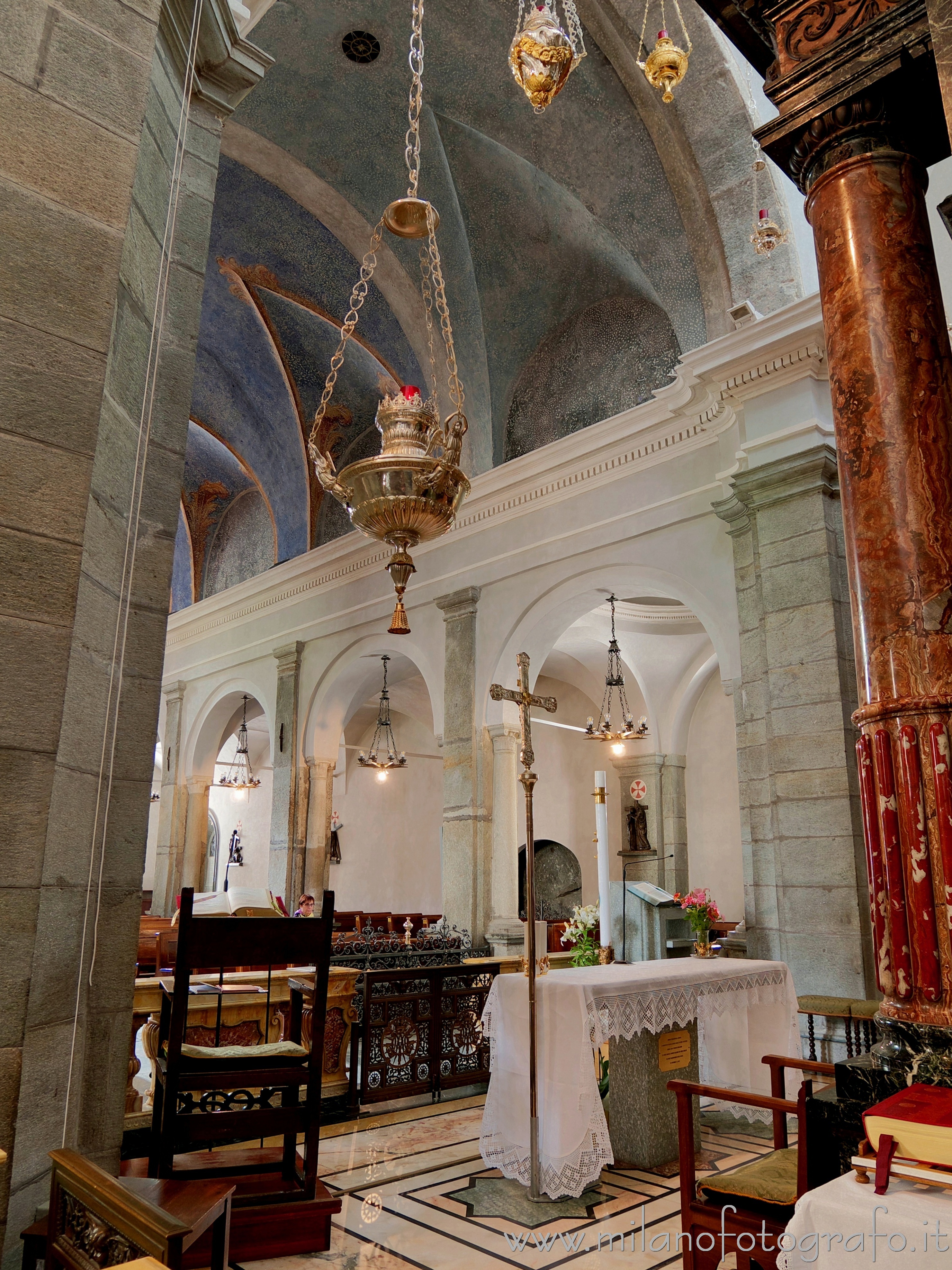 Biella (Italy) - Interior of the Ancient Basilica of the Sanctuary of Oropa